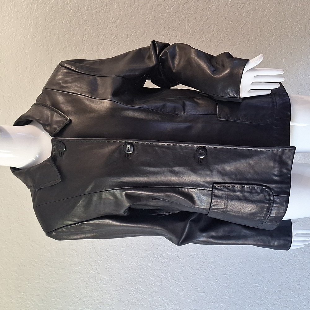 Jones New York Black lamb skin Jacket - Picture 13 of 13